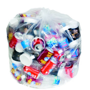 35x28x70  2 Mil Clear Liner For 95 Gallon Curb Side Receptacle