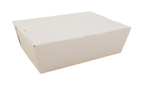 14" X 10" X 4" Bakery Box White, Non-Window, Lock-Corner