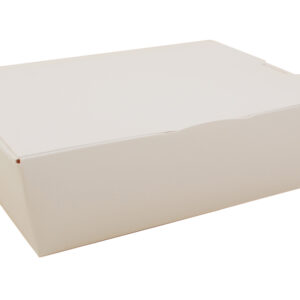 14" X 10" X 4" Bakery Box White, Non-Window, Lock-Corner