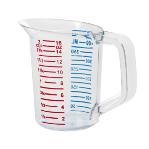 Bouncer Measuring Cup Clear, 0.5 Quart / 0.5 Liter