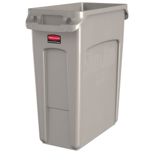 Slim Jim Vented Container Beige, 16 Gallon / 60.6 Liter