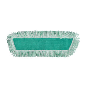 Economy Microfiber Dust Mop Green, 18", w/ Fringe
