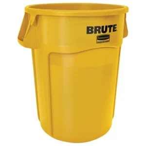 Brute Vented Container Yellow, 55 Gallon / 208.2 Liter