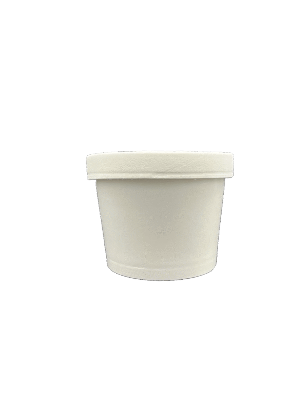 White Paper Soup Cup & Paper Lid 8 oz.