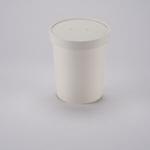 White Paper Soup Cup & Paper Lid 32 oz.