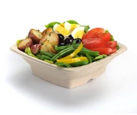 Pulp 24oz. Square Bowl Natural, 7" X 7"