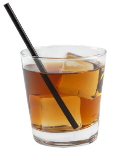 5.75" Paper Cocktail Straw Black, Unwrapped