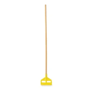 Invader Side Gate Wet Mop Handle Wood/Yellow Plastic Head, 54"