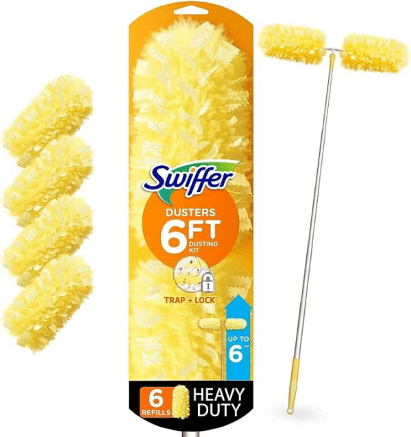 Swiffer Dusters HD Starter Kit 6' Extendable Handle & 4 Dusters