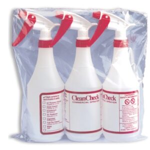 CleanCheck HDPE 32oz. Bottles White  Red Imprint