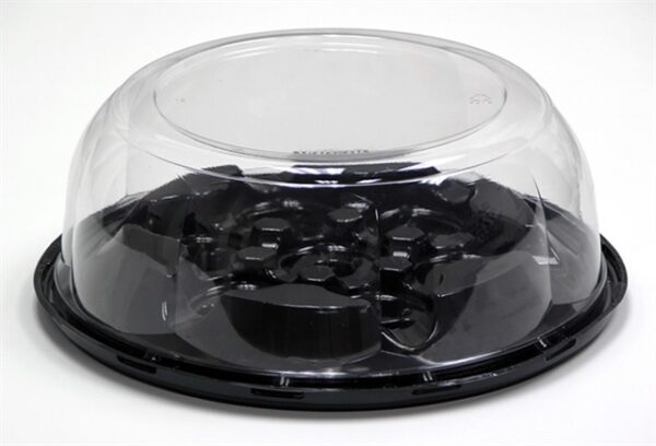 3.5" Rose Dome & Black Base For 9" Cake
