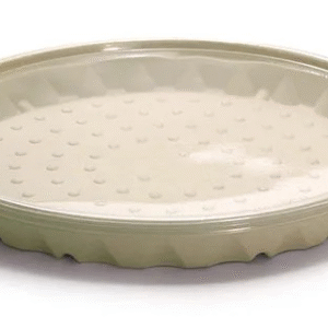TreeSaver Low Profile Pizza Box Lid Clear, 10", 1" Dome, Recycled PET