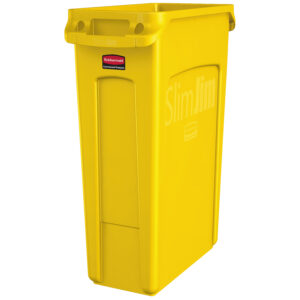 Slim Jim Vented Container Yellow, 23 Gallon