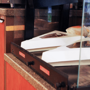 9.25" X 9" X 1.69" Pizza Clamshell  White, w/ Window