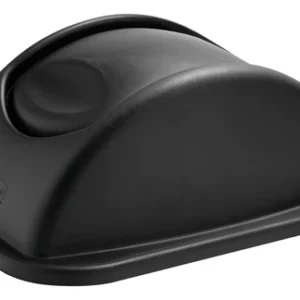 Medium Wastebasket Lid Black, 28 Quart