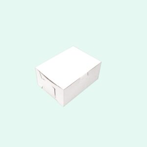 6" X 4.5" X 2.75" Bakery Box White, Non-Window, Lock-Corner