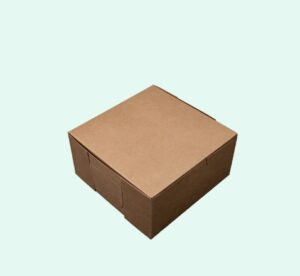 6" X 6" X 3" Bakery Box Kraft, Non-Window, Lock-Corner