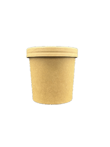12 oz Paper Soup Cup & Lid Combo Kraft