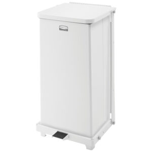 Defenders Square Step-On Container White, 6.5 Gallon / 25 L