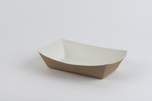 Food Tray #300 Eco-Friendly Kraft/White