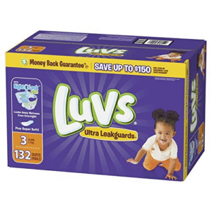 LUVS Diapers Size 3 132 Count Super Pack