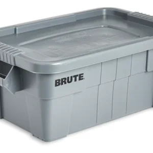 Brute 14 Gal Tote w/ Lid Gray