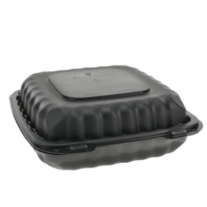 3 Compartment Large Hinged Cont. Black