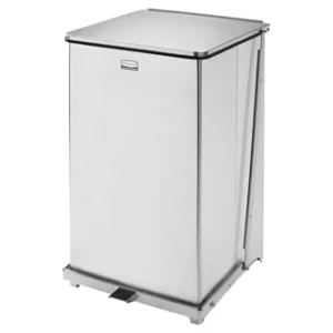Defenders Square Step Can 25 Gallon, Stainless Steel