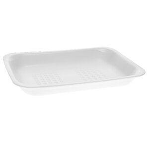 #2 Foam Meat Tray White 8.375" x 5.875" x 1.21"