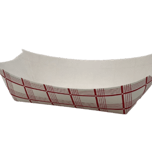Companions Brand #100 Food Tray Red Plaid , 6.5" x 4.38" x 1.5"
