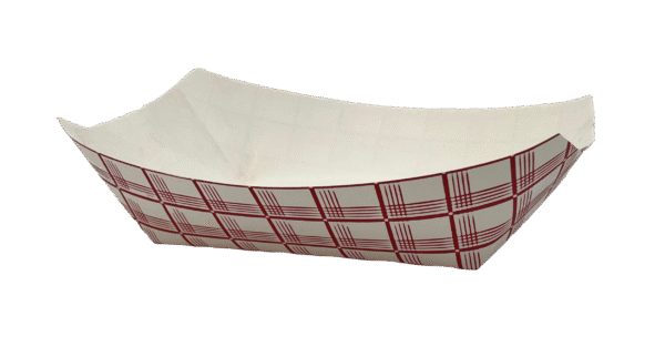 Companions Brand #300 Food Tray Red Plaid , 8.13" x 5.88" x 2.13"