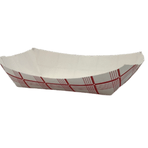 Companions Brand #40 Food Tray Red Plaid , 5" x 3.63" x 1.25"