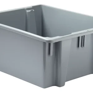 Stack & Nest Palletote Box 2 Cubic Feet, Gray