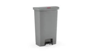Slim Jim Step-On Container 13 Gallon, Gray