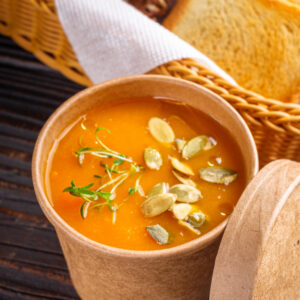 Paper Soup Cup & Paper Lid Combo 16 oz, Kraft