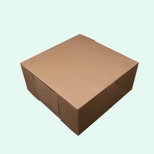 10" x 10" x 3" Bakery Box Kraft, Non-Window