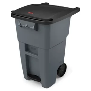 Brute Step on Rollout Container Gray, 50 Gallon