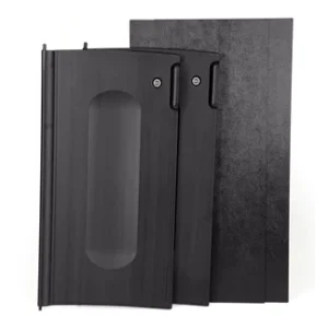Executive Cleaning Cart Locking Door Kit, High Capacity, Black