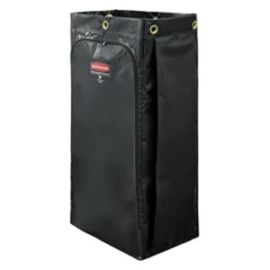 Vinyl Bag For Cleaning Carts Black, 34 Gallon