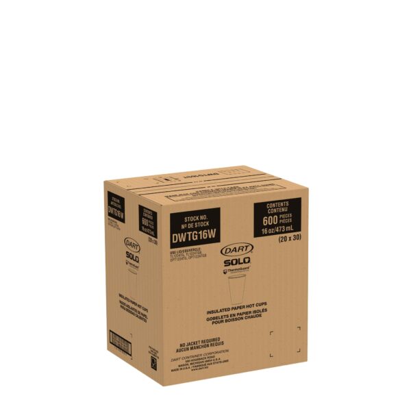 ThermoGuard Insulated Paper Hot Cup 16 oz White