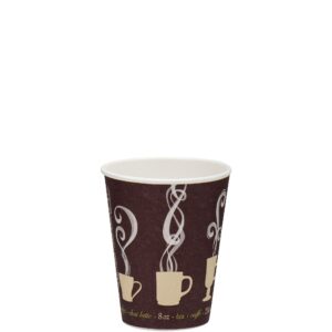 ThermoGuard DBL Wall Paper Hot Cup 8 oz, Stock Print Steam