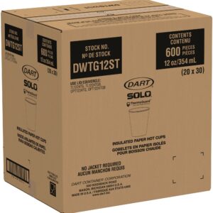 ThermoGuard Insulated Paper Hot Cup 12 oz, Steam