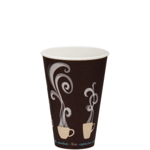 ThermoGuard DBL Wall Paper Hot Cup 16 oz, Stock Print Steam
