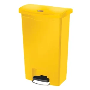Streamline Step On Resin Container Front Step, Yellow, 13 Gallon