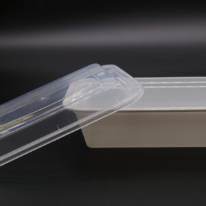 Microwaveable Container 7" x 5" White Base Combo Pack 24 oz