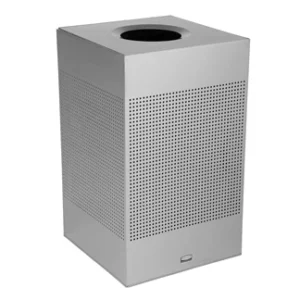 Silhouettes Square Open Waste Cont. 20 Gallon, Stainless Steel
