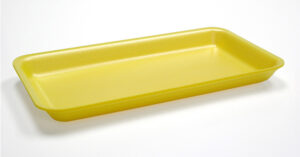 25P Yellow Processor Foam Tray 14.75" x 8" x 1.345" Polystyrene