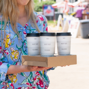 4-Cup Drink Carrier Auto Embossed 8.5" x 8.5" x 2"