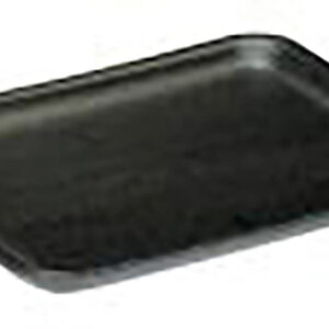 8P Black Medium Supermarket Tray 10.5" x 8.25" x 1.22"