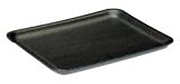 8P Black Medium Supermarket Tray 10.5" x 8.25" x 1.22"